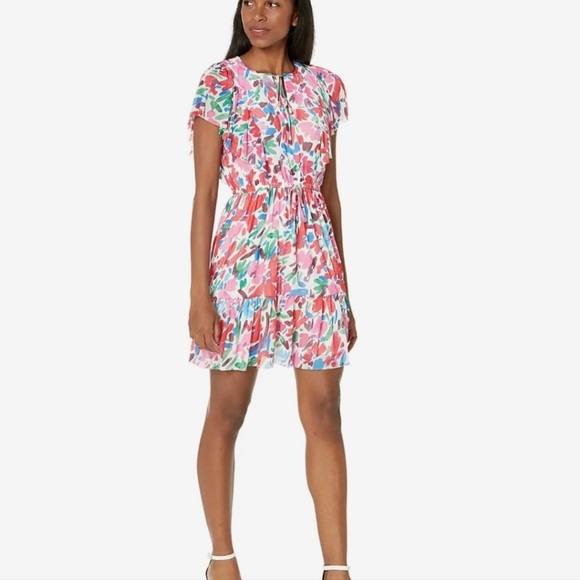 Donna Morgan Mini Dress w/ Flutter Sleeve - Picture 1 of 14